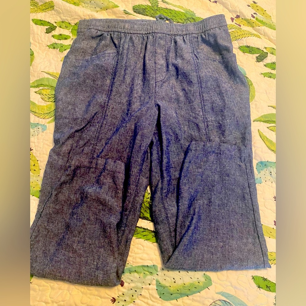 Old Navy crop Linen pull-on pants